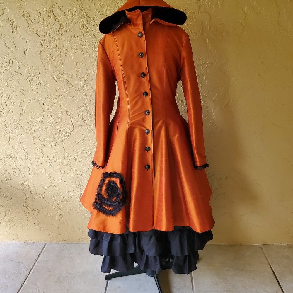 Handmade Reversible Pumpkin Queen Peacoat